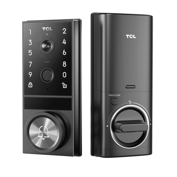Security Video Smart Lock, 3-in-1 2K Camera, Doorbell & Fingerprint Keyless Entry Door Lock — Smart Lock, TCL