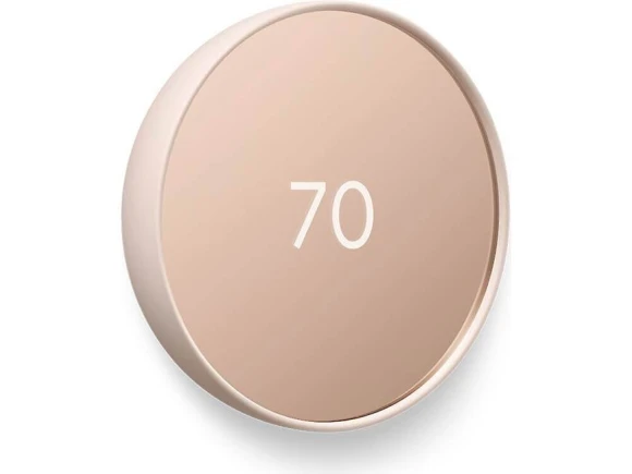 Smart Thermostat for Home - Programmable WiFi Thermostat - Sand (Renewed) — Smart Thermostat, Google Nest