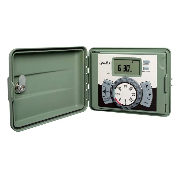 9-Station Outdoor Swing Panel Sprinkler System Timer — Irrigation System, Orbit