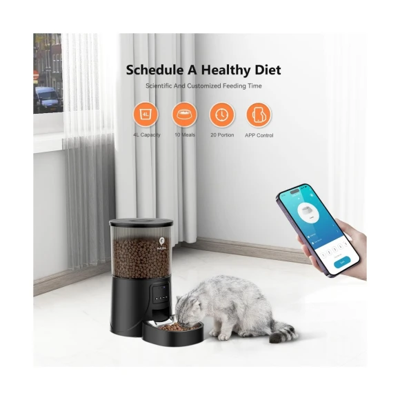Automatic Cat Feeder with WiFi and App Control — Automatic Pet Feeder, PETULTRA