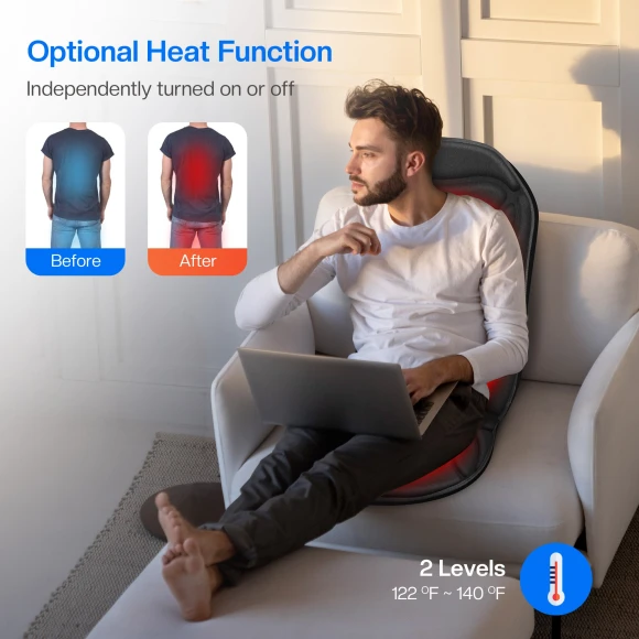 Back Massager with Heat — Massage Chairs, CuPiLo