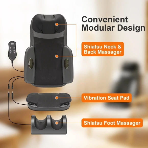 Shiatsu Neck Back Massager with Foot Massager — Massage Chairs, Kalamera
