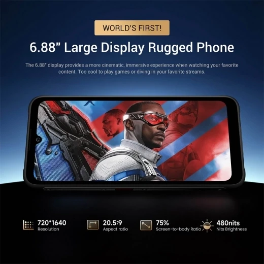 F112 Pro Black Rugged Smartphone — Smartphones, FOSSiBOT