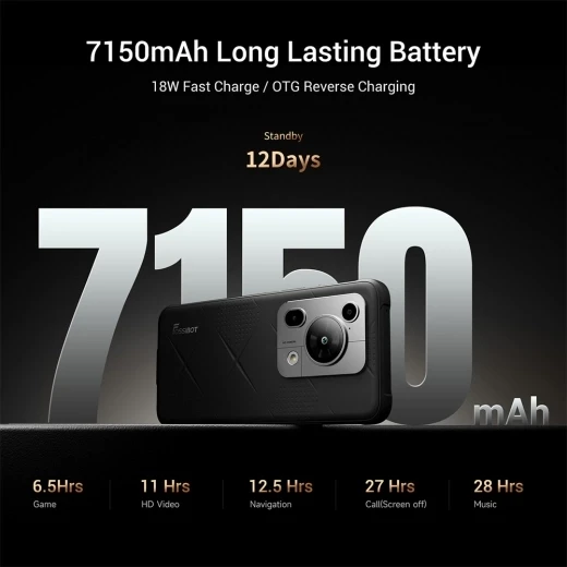 F112 Pro Rugged Smartphone, Green, 256GB ROM — Smartphones, FOSSiBOT