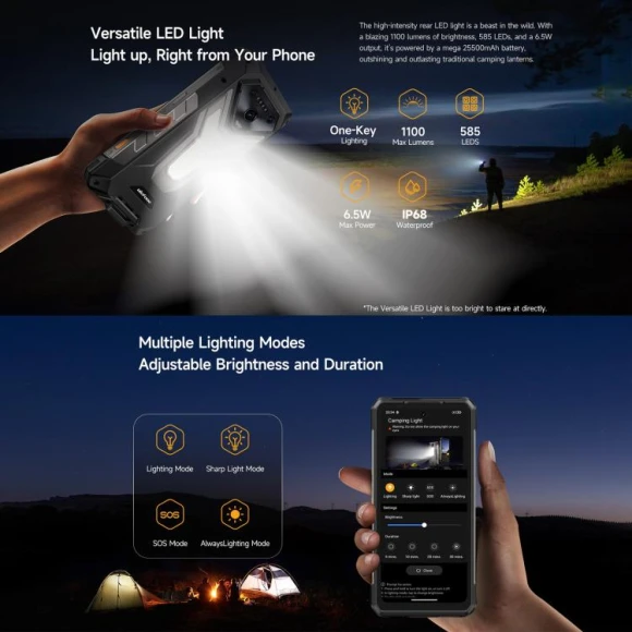 Rugged Phone, 512GB Storage, Black — Smartphones, Ulefone