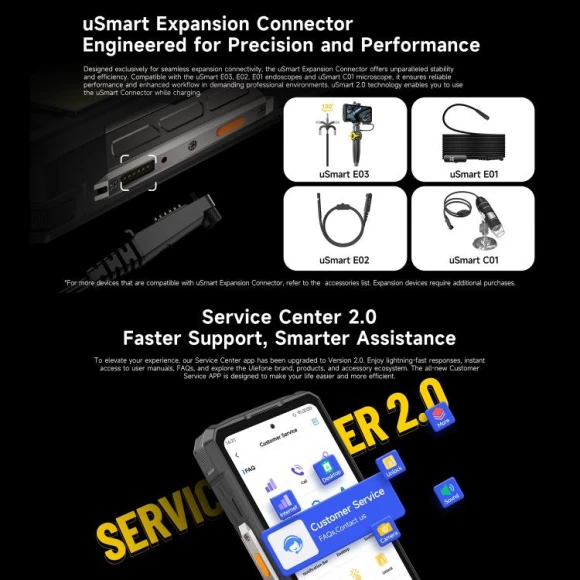 Rugged Smartphone, Black, 12GB RAM + 512GB Storage — Smartphones, Ulefone