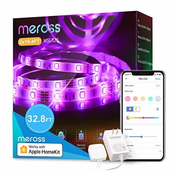 Smart LED Strip Lights, 32.8ft WiFi RGB Strip — LED Strip Lights, meross