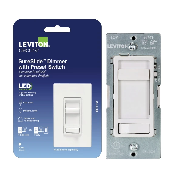 SureSlide LED Advanced Dimmer Switch — Smart Switch, Leviton