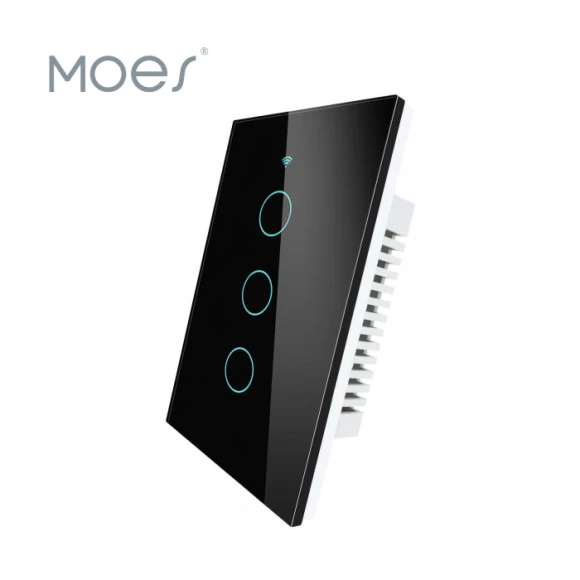 WiFi Smart Wall Touch Light Switch Glass Panel — Smart Switch, MOES