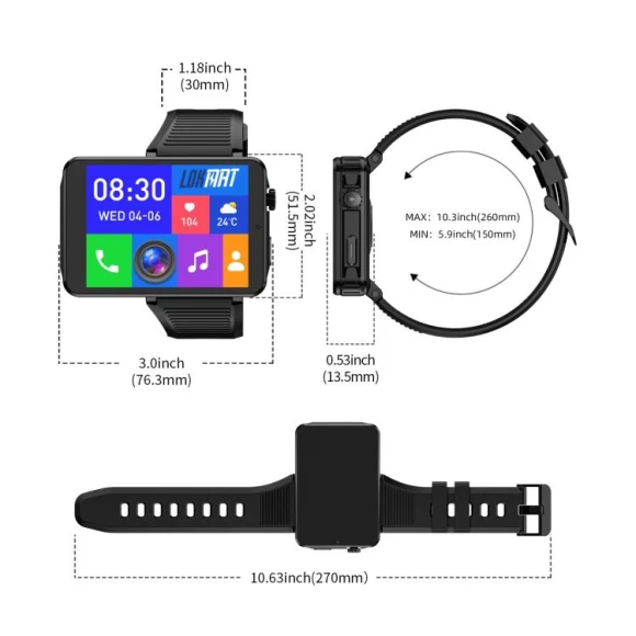 APPLLP 9 MAX Smart Watch, Black — Smart Watch, LOKMAT