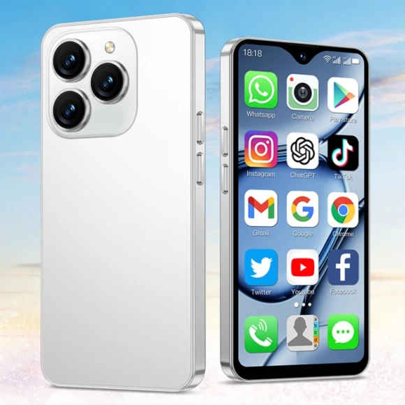 XS18 Pro Max smartphone, White, 2GB RAM + 16GB ROM — Smartphones, SOYES