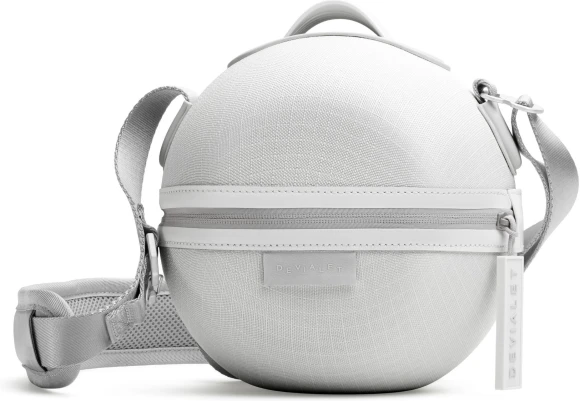 Portable speaker with Cocoon case, White Mist — Smart Speaker, Devialet
