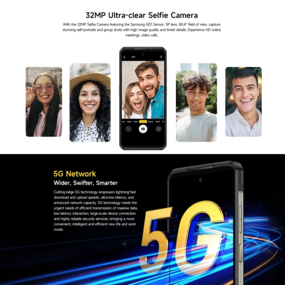 Rugged phone, Frost Black, 8GB+256GB — Smartphones, Ulefone