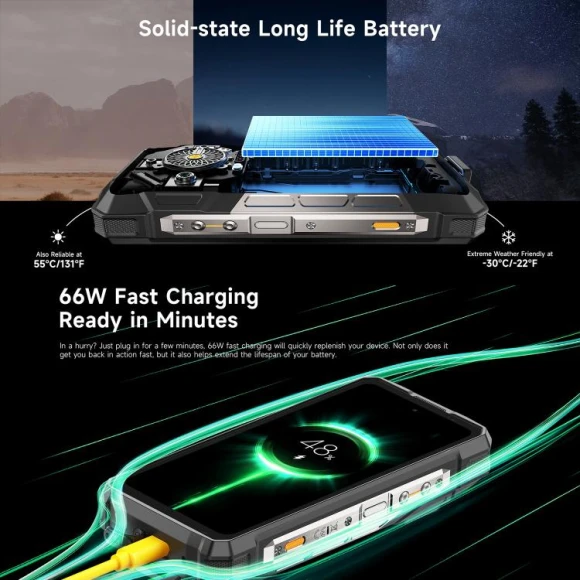 Rugged smartphone, Black, 512GB — Smartphones, Ulefone
