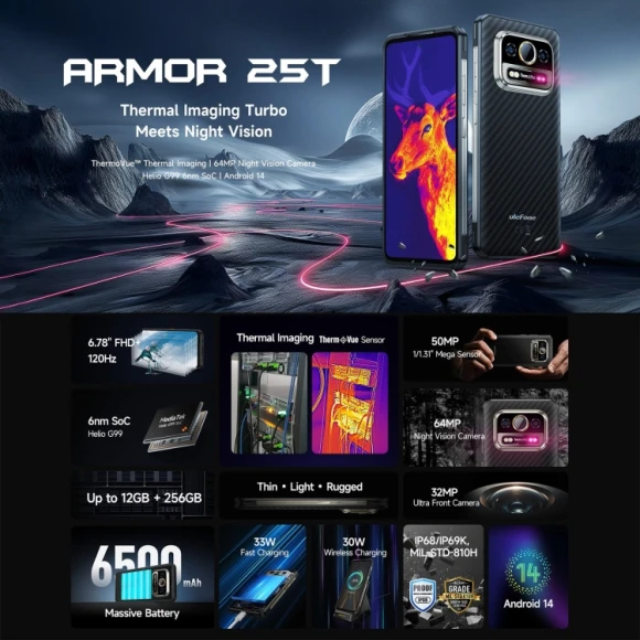 Rugged smartphone, Black — Smartphones, Ulefone