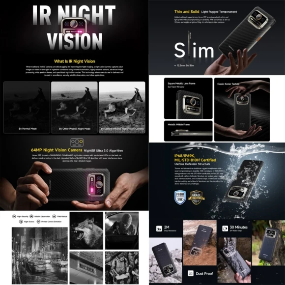 Rugged smartphone, Black — Smartphones, Ulefone