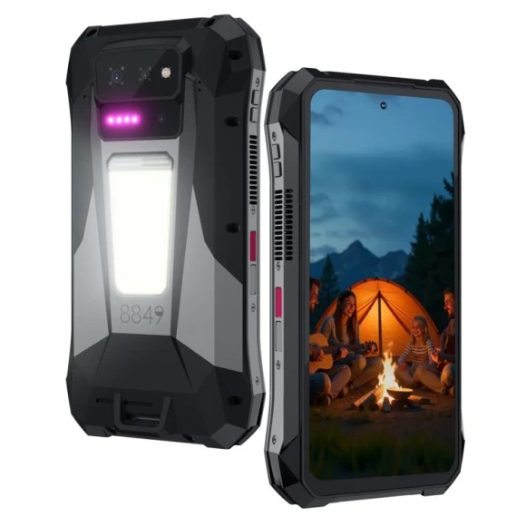 Rugged smartphone with projector, 16GB RAM + 512GB storage, Black — Smartphones, Unihertz