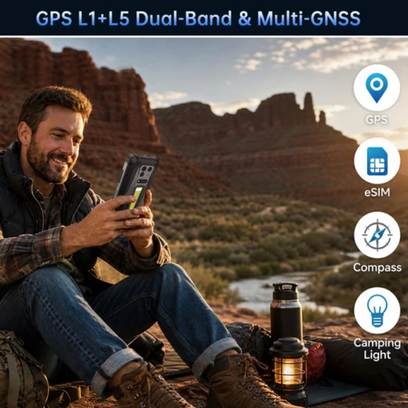 Rugged Smartphone with Projector, 18GB RAM + 512GB Storage, Black — Smartphones, Unihertz