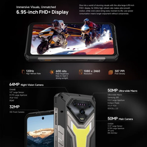 Rugged Smartphone with Projector, Black — Smartphones, Ulefone