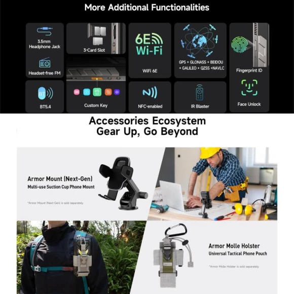 Rugged Smartphone with Projector, Black — Smartphones, Ulefone