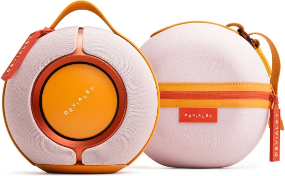 Mania Cloud Pink Rose Bloom Portable Smart Speaker with Cocoon Gift Case — Smart Speaker, Devialet