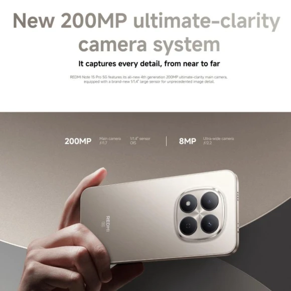 Redmi Note 15 Pro 5G 8GB RAM + 512GB — Smartphones, Xiaomi