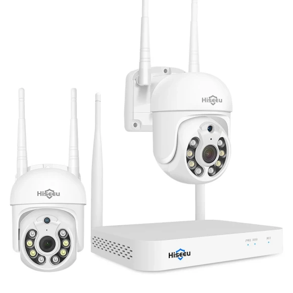 WiFi CCTV Security System Kit with Two Cameras and Mini NVR — Security Camera, Hiseeu
