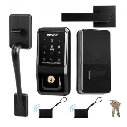 Touchpad Electronic Deadbolt Door Lock with Handle Set — Smart Lock, VEVOR