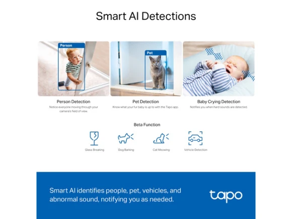 Pan/tilt home security Wi-Fi camera — Security Camera, TP-Link