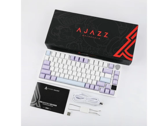 75% Mechanical Keyboard with TFT Smart Display and Knob — Bluetooth Keyboard, Ajazz