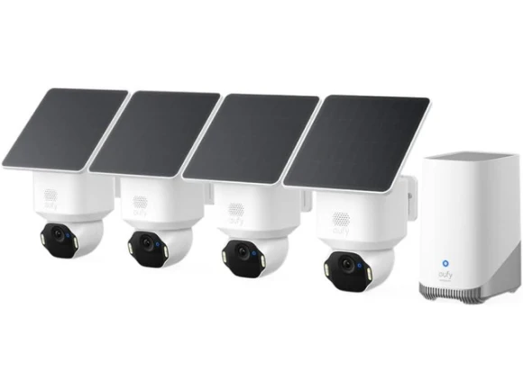 4K Solar Security Camera Kit, 4 Cameras — Security Camera, eufy