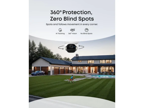 4K Ultra HD Solar Security Camera with Pan and Tilt — Security Camera, eufy