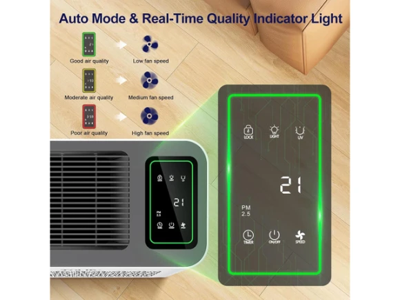 Air Purifier, White — Air Purifier, TEMAGICH