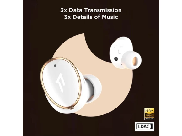 White Adaptive ANC Earbuds — Wireless Earbuds, 1MORE