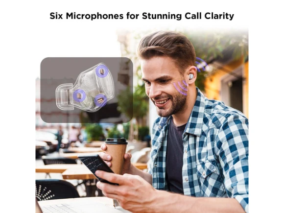White Adaptive ANC Earbuds — Wireless Earbuds, 1MORE