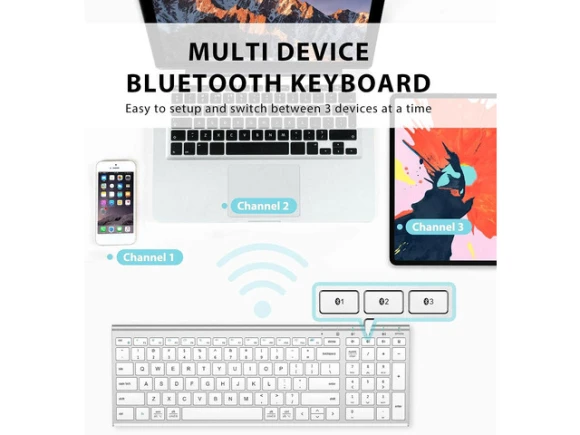Bluetooth Keyboard, Full Size — Bluetooth Keyboard, iClever