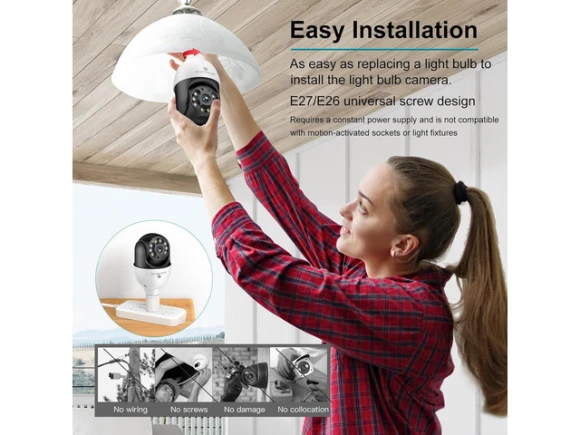Light Bulb Security Camera — Security Camera, SYMYNELEC