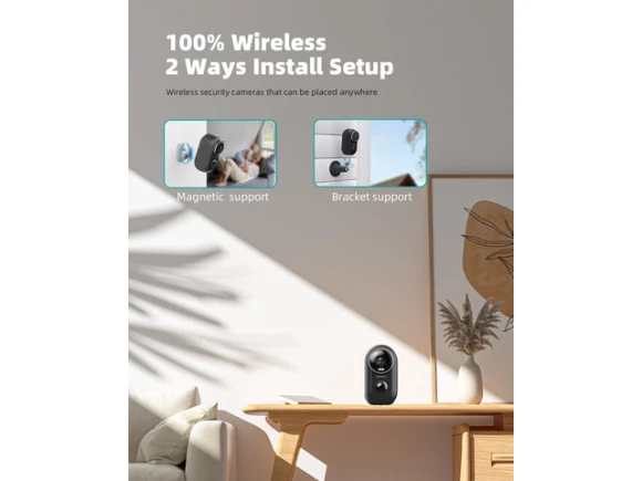 Magnetic Mount Battery-Powered Security Camera — Security Camera, ZUMIMALL