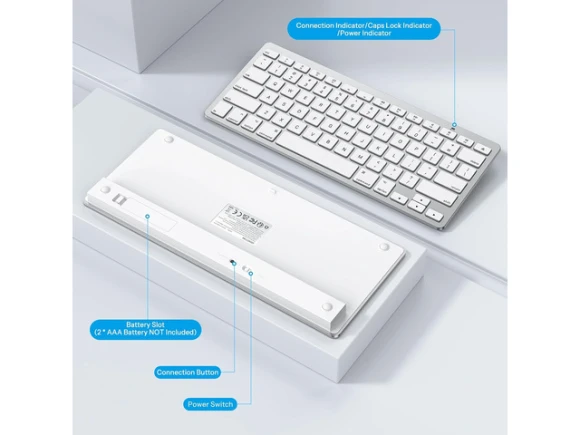 Ultra-Slim Wireless Keyboard for MacBook Pro, MacBook Air, and iMac — Bluetooth Keyboard, OMOTON