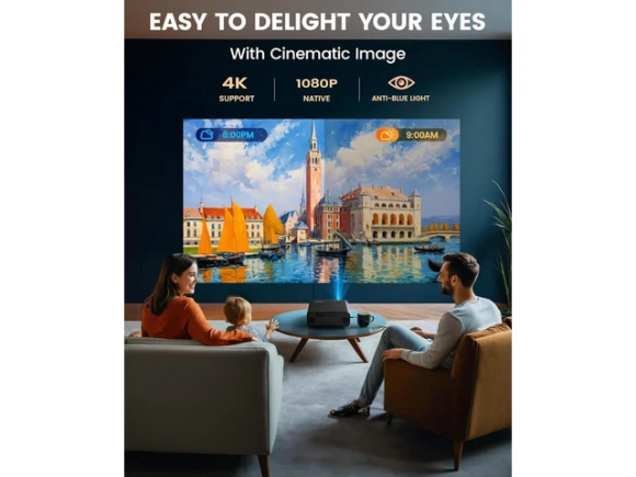 1080P Projector with 700 ANSI Brightness — Smart Projector, WiMiUS