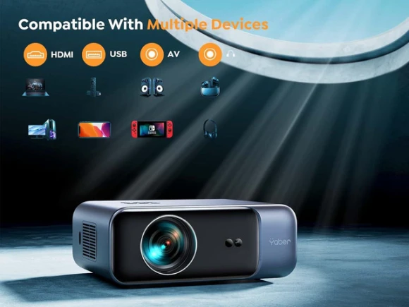 1080P Projector with Auto Focus — Smart Projector, Yaber