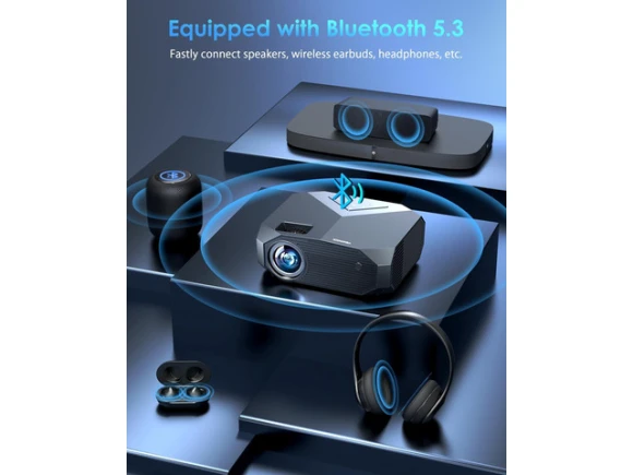 1080P Projector with WiFi and Bluetooth — Smart Projector, Explus-C
