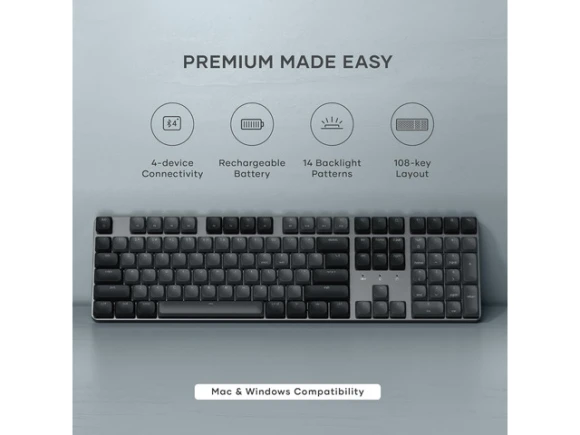 Full Size Mechanical Keyboard — Bluetooth Keyboard, Satechi