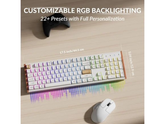 Full-size White Keyboard — Bluetooth Keyboard, Keychron
