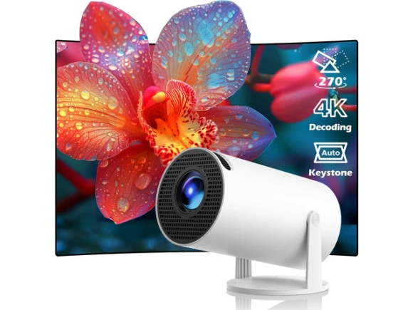 Projector with WiFi, Bluetooth, and 4K support — Smart Projector, Explus-C
