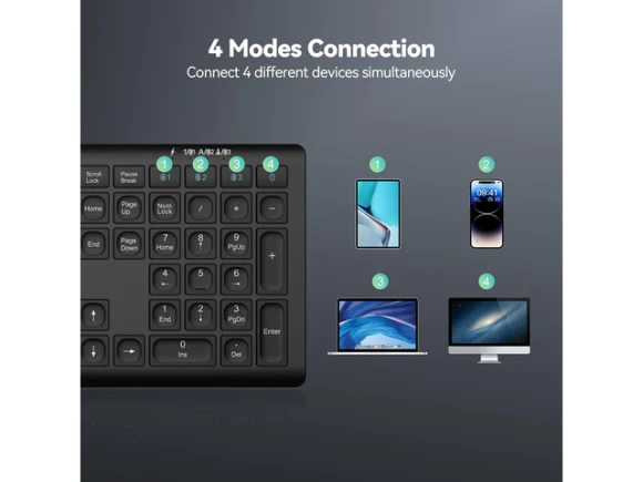 Wireless Keyboard — Bluetooth Keyboard, TECKNET