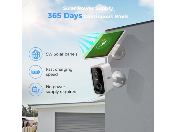 10CH 4MP Solar-Battery Security Camera System — Security Camera, Hiseeu