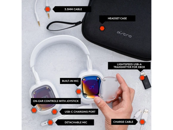 White Gaming Headset — Wireless Earbuds, Astro Gaming