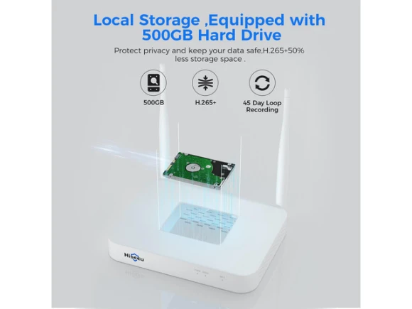 10CH 4MP Solar-Battery Security Camera System — Security Camera, Hiseeu