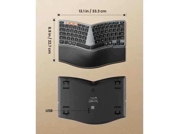 Bluetooth Ergonomic Keyboard — Bluetooth Keyboard, ProtoArc